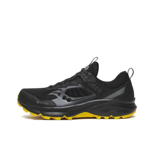Saucony Slip Resistant, Abrasion Resistant, Waterproof Low Top Running Shoes Men's Black