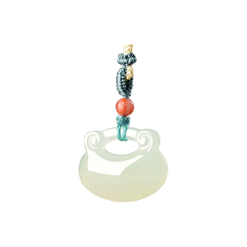 KUNYUYAO Hetian Jade Pendants White Jade Unisex-43