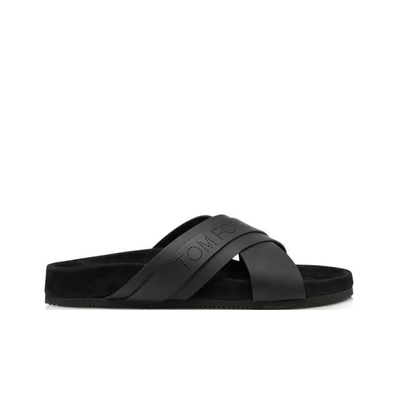 TOM FORD Odor-Resistant Slide Slippers Men's Black-1