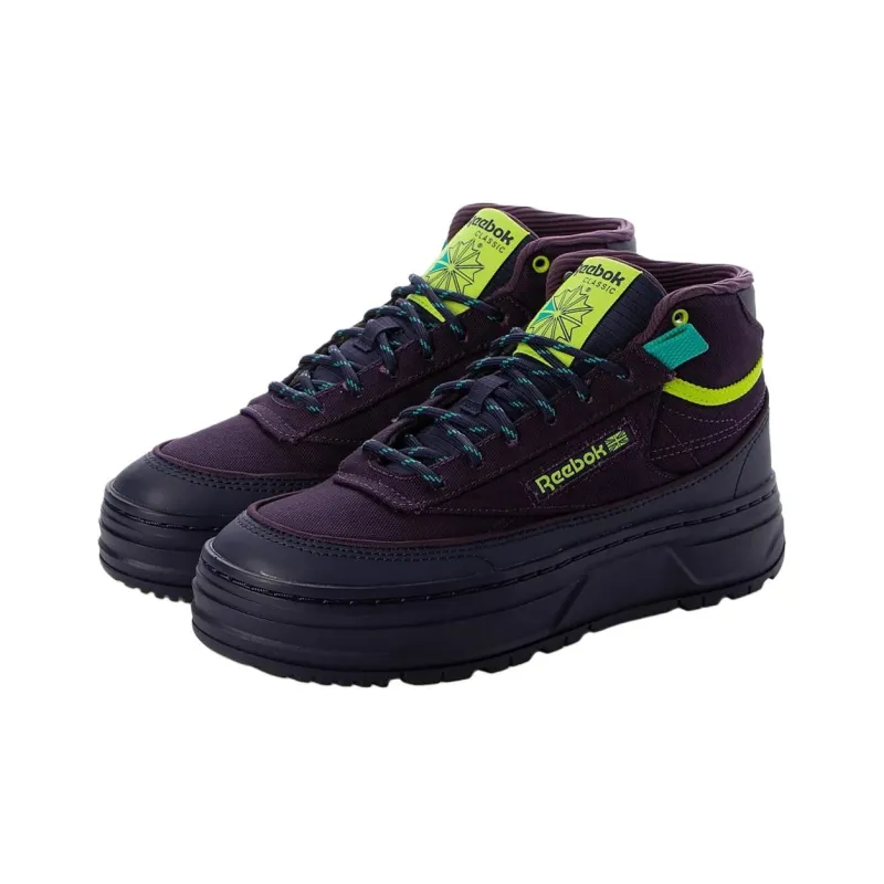 Reebok Anti Slip Wear Resistant Mid Top Casual Shoes Women's Dark Purple-1