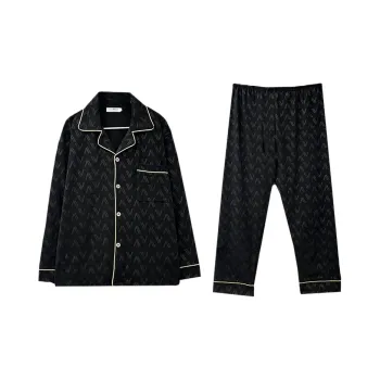 Qiao Ni Tong Pajama Set Men's Premium Black