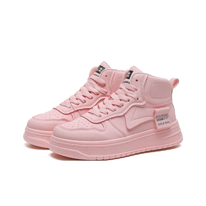 Mulinsen Slip Resistant, Abrasion Resistant, Lightweight High Top Skateboard Shoes Women's-9