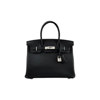 HERMES Birkin Swift Leather Birkin Bag Handbags Women's Noir Black