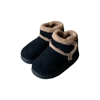 SHIGUDE Cotton Slippers Unisex Black