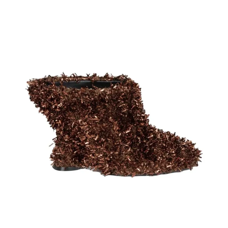 DRIES VAN NOTEN Wrap-toe Slippers Women's Copper-1