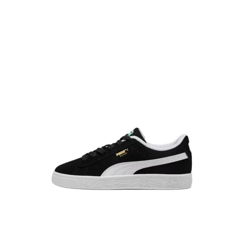 PUMA Suede Classic Anti Slip Wear Resistant Low Top Kids' Skateboarding Shoes Black Kids'