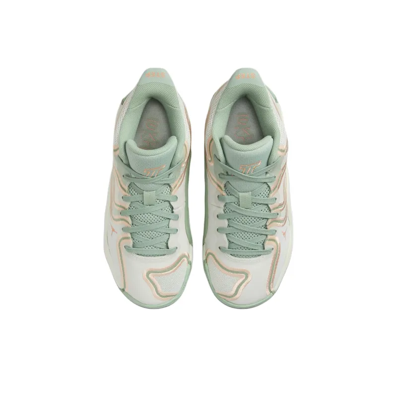 Jordan Tatum 3 Anti-Slip Wear-Resistant Mid-Top Children's Basketball Shoes Beige Green Kids'-3