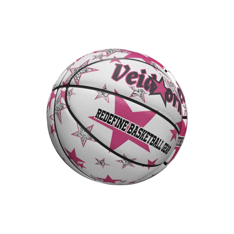 VEIDOORN PU Basketball White Size 7 Ball Street Training Competition Unisex-3