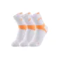 3 Pack (White/Orange) Women's