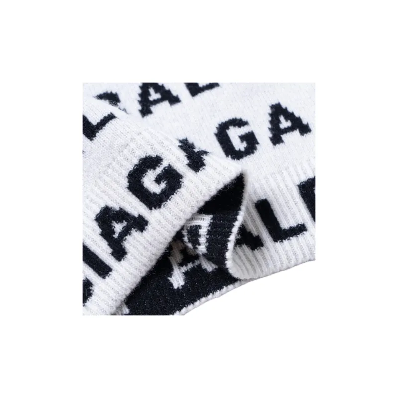 Balenciaga Logo Intarsia Knit Crewneck Jumper-8