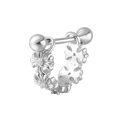 EAR PARTNER S925 Sterling Silver Earrings Unisex Silver-0