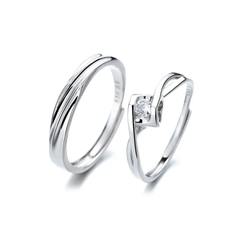 KLFOOK 999 Fine Silver Rings Unisex-0