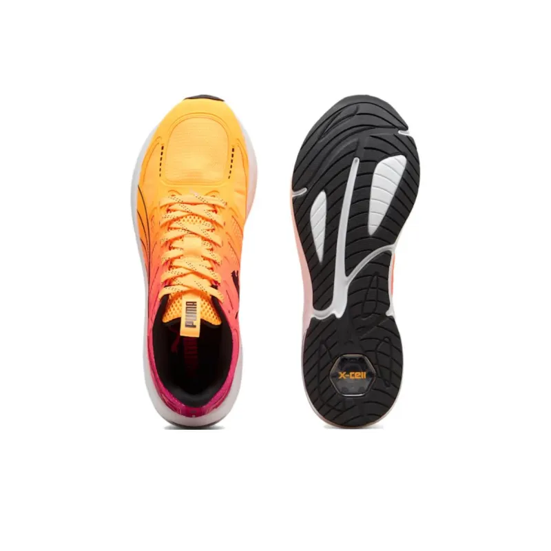 PUMA X Cell Lightspeed Anti Slip Wear Resistant Low Top Running Shoes Men's Orange Red-3