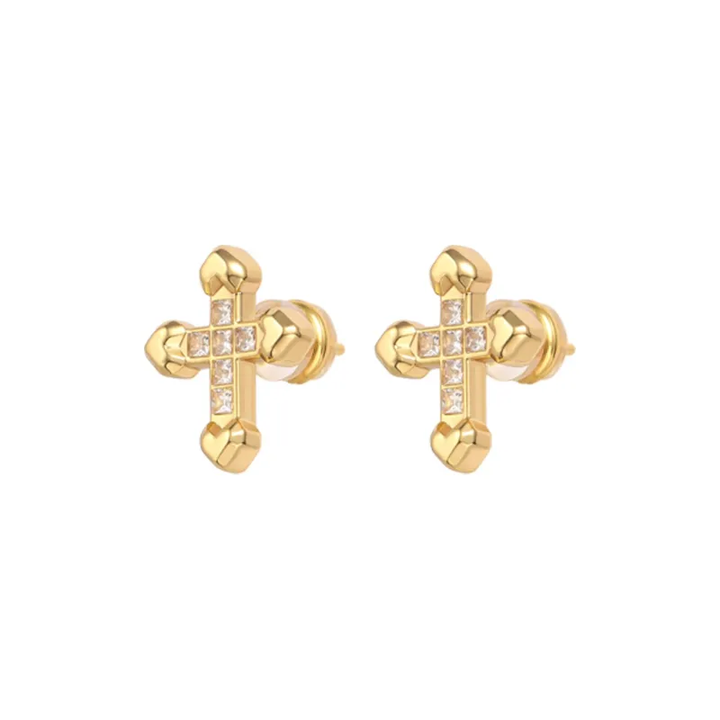 BABAMA Copper Stud Earrings Unisex-3