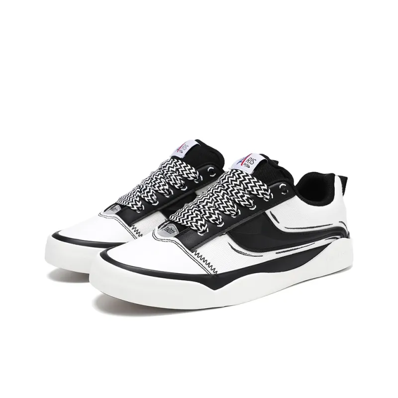 BALIAOYUN x JACLAR Slip Resistant, Abrasion Resistant, Lightweight Low Top Skateboard Shoes Women's Black White-2