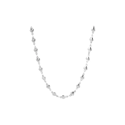KING OF BLING Titanium Steel Necklaces Women's Sweet Peach Blossom
