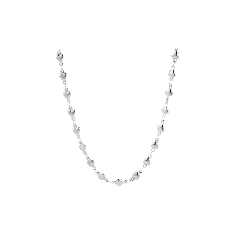KING OF BLING Titanium Steel Necklaces Women's Sweet Peach Blossom-0