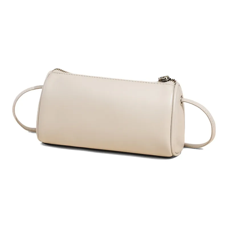 COMELY Cow Leather Bonded Synthetic Leather Shoulder Bag Crossbody Bag Regular Women's Vintage White/Black-4