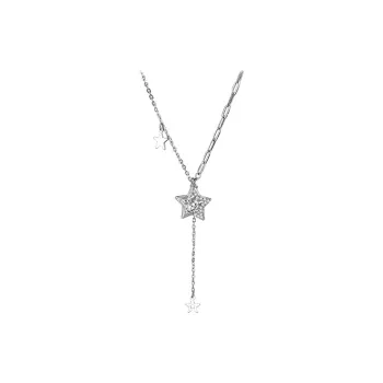 Stone Edge Poly 925 Sterling Silver Necklaces Women's