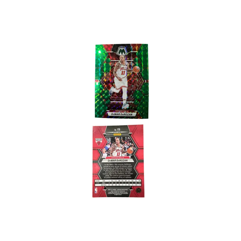 PANINI Bulls DeRozan Mosaic Green Fold Unstoppable Midrange Player Card Rare Card Sports Cards 1 Pc-2