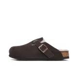 Dark Brown (Fleece-Lined)-White Fur