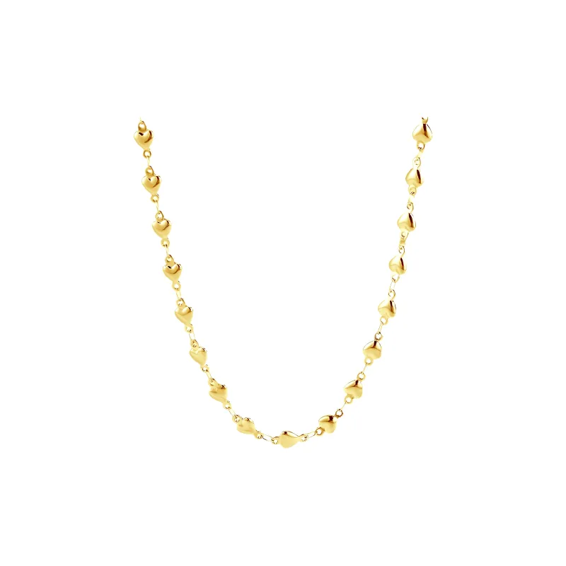 KING OF BLING Titanium Steel Necklaces Women's Sweet Peach Blossom-4