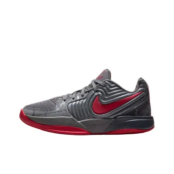 Nike Ja 2 Anti Slip Wear Resistant Low Top Children's Basketball Shoes Gray Red Teenagers