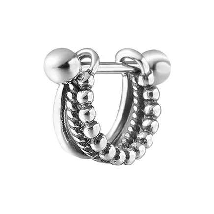 EAR PARTNER S925 Sterling Silver Earrings Unisex Silver-4