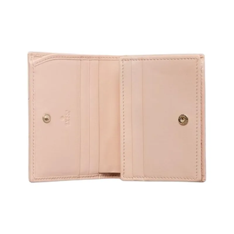 GUCCI GG Marmont Leather Wallet Women's Bright Pink-3