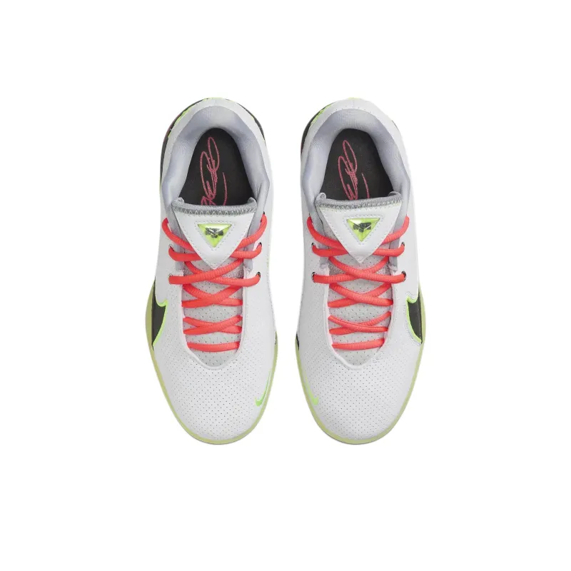 Nike LeBron 22 Anti Slip Wear Resistant Low Top Children's Basketball Shoes White Black Green Kids'-3