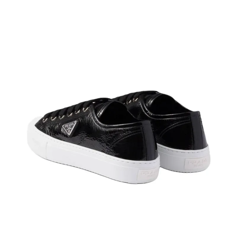 PRADA Naplak Low Top Skateboard Shoes Women's Black-4