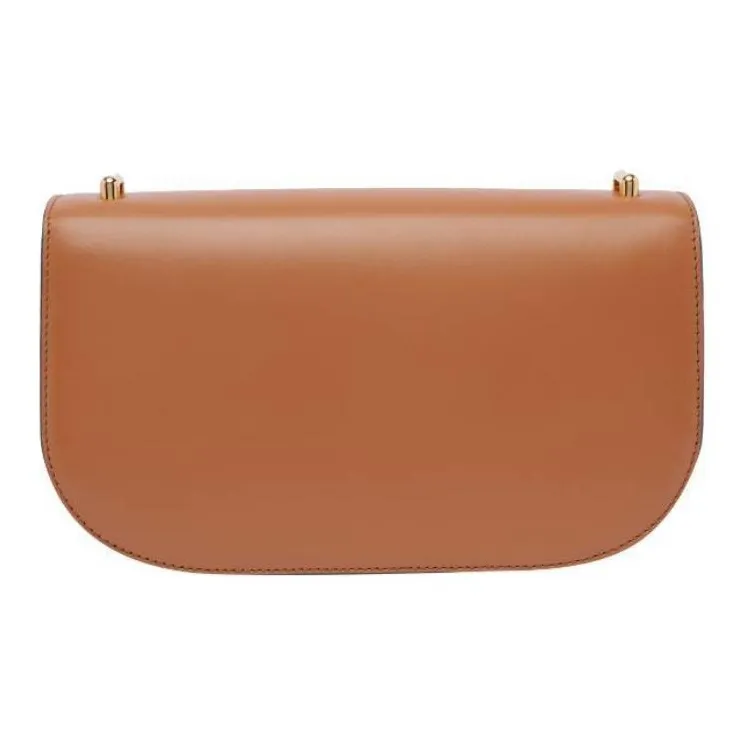 Furla Calfskin Shoulder Bag, Crossbody Bag Trumpets Women's Brown-2