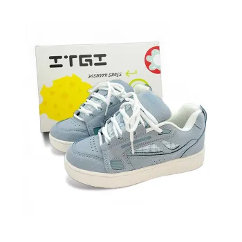 ITGI Anti Slip Wear Resistant Low Top Skateboard Shoes Unisex Moon Blue