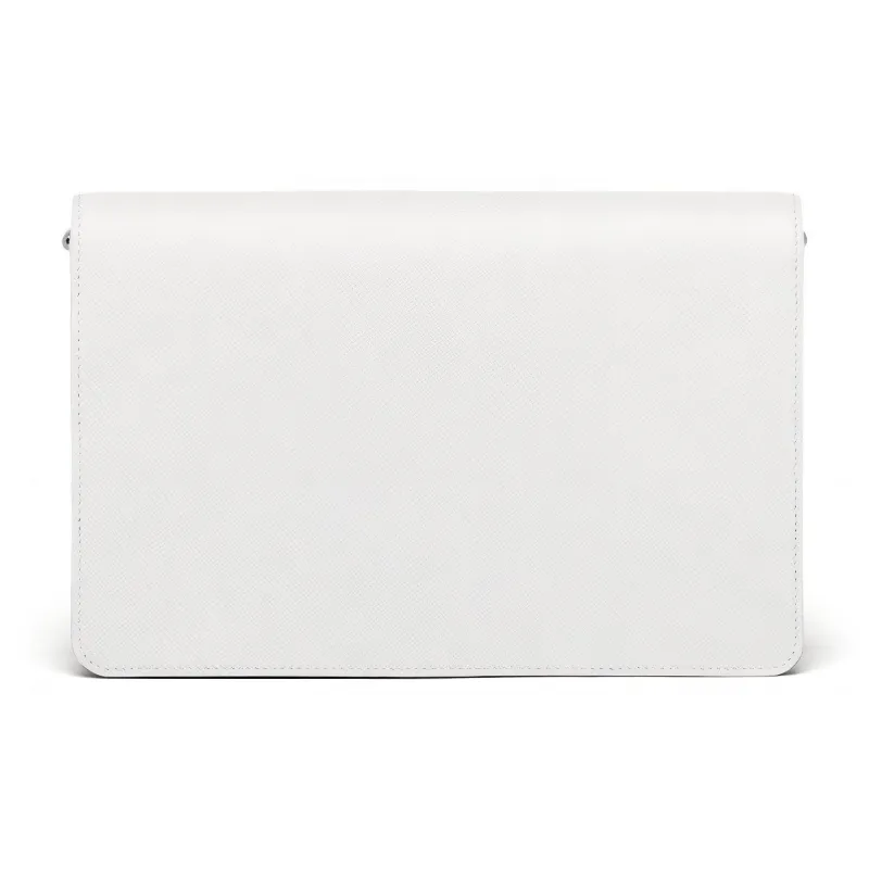 PRADA Saffiano Leather Shoulder Bag, Crossbody Bag, Handbag Mini Women's White-2