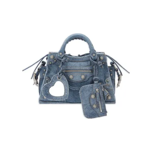 Balenciaga Neo Cagole Fabric Shoulder Bag Crossbody Bag Extra Small Women's Denim Blue