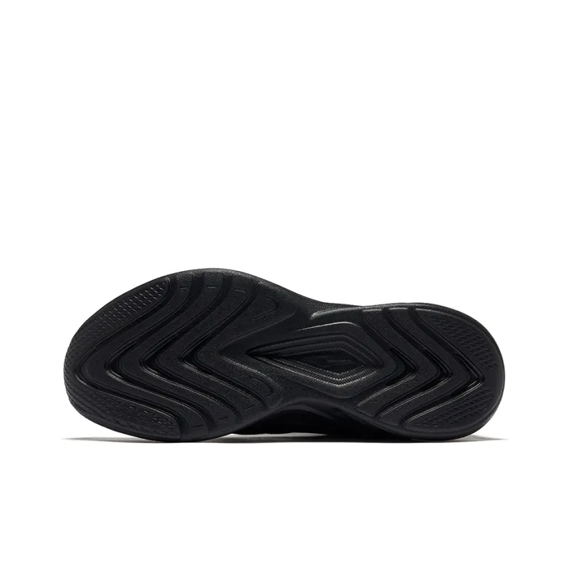 Erke Hunt Slip-Resistant Lightweight Rebound Low-Top Running Shoes Men's Jet Black-3