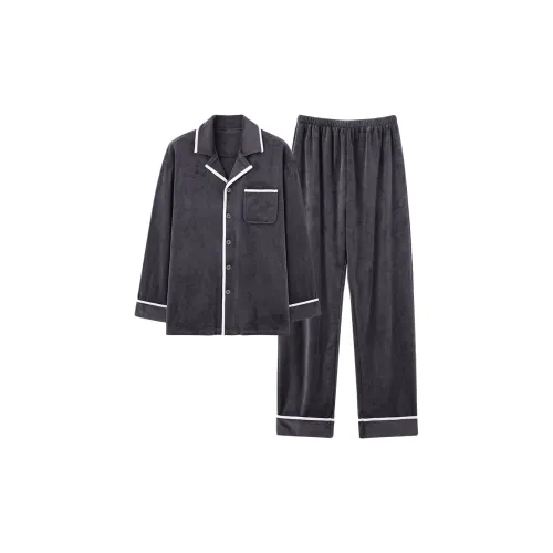 Lan Miao Pajama Set Men's Iron Gray