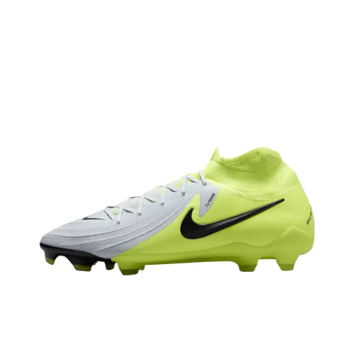 Nike Anti Slip Wear Resistant Soccer Shoes Unisex Silver Green