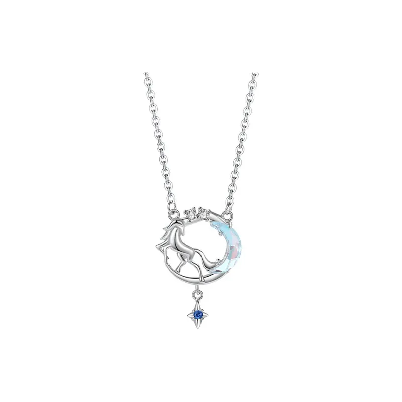 Stone Edge Poly 925 Sterling Silver Necklaces Women's-0