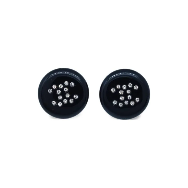 CHANEL 2004 Cc Button Earrings-0
