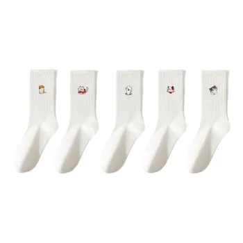 MIIOW Mid Calf Socks Women's 5 Pack
