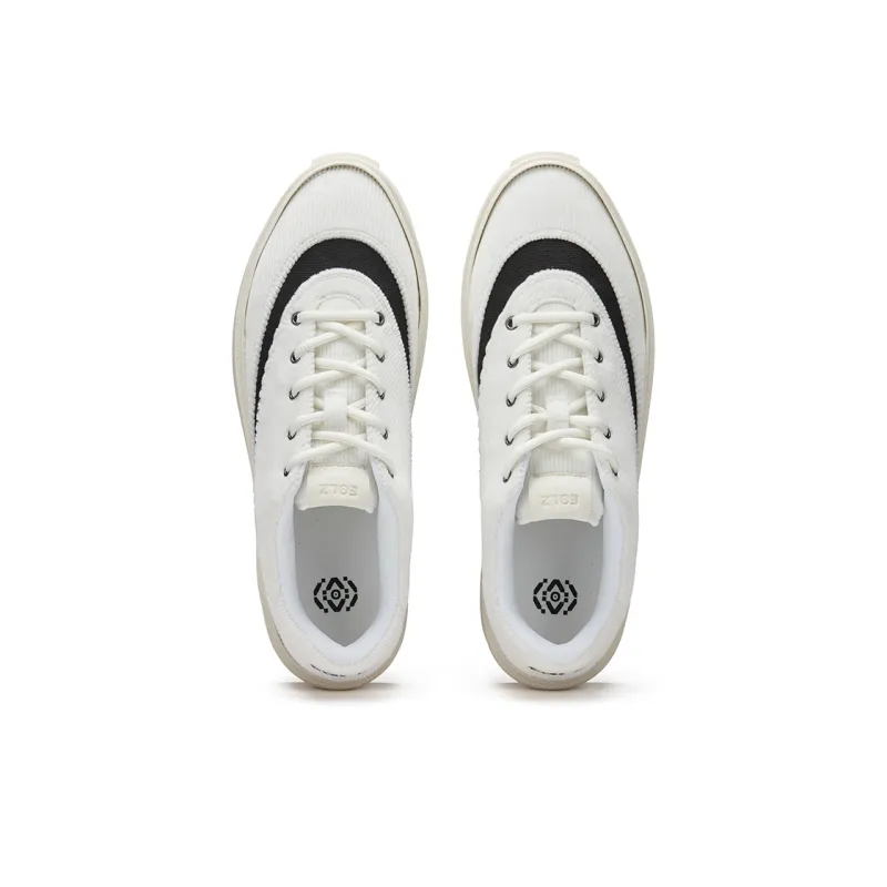 EQLZ EQUALIZER Fault Anti-Slip Wear-Resistant Low-Top Skateboard Shoes Unisex Corduroy White-2