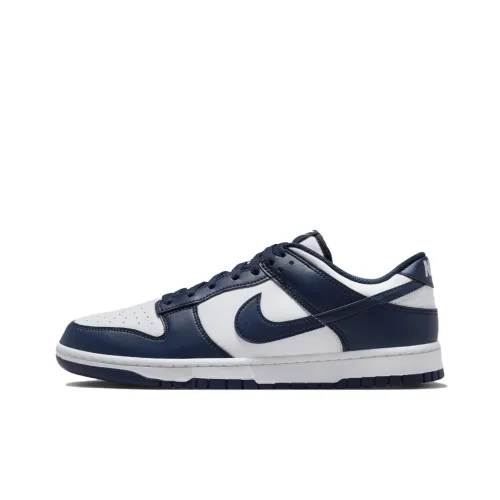 Nike Dunk Anti Slip Wear Resistant Low Top Skateboard Shoes Unisex White Blue