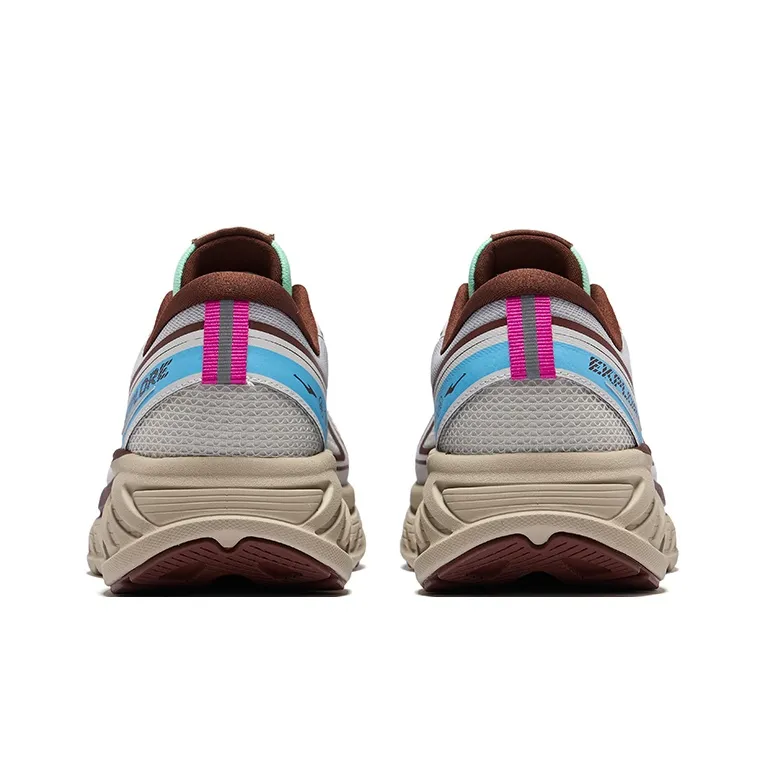 Erke Rebound Lightweight Low Top QiTian Technology Running Shoes Men's Cloud Mist Gray Cyan Willow Color-3