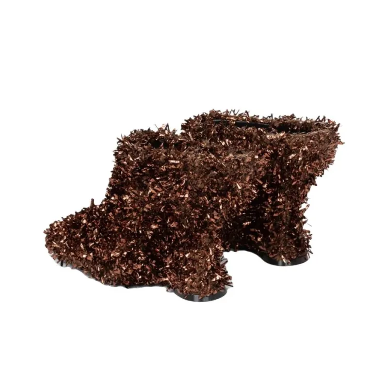 DRIES VAN NOTEN Wrap-toe Slippers Women's Copper-3