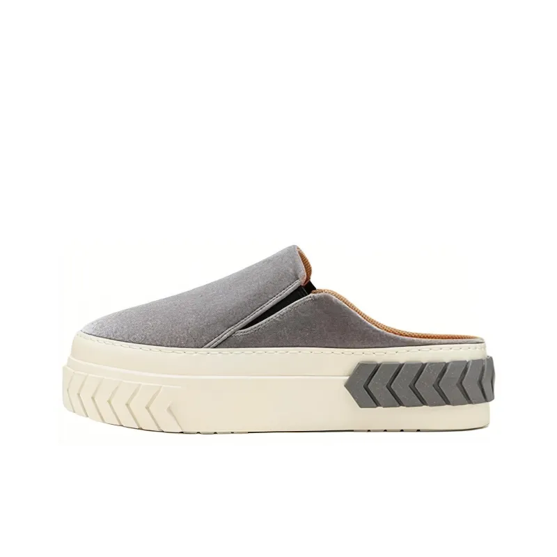 Both Tyres Slip Resistant Closed Toe Slippers Unisex Gray-0