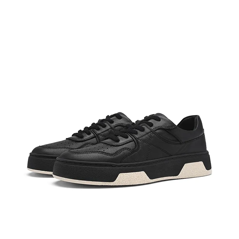 BASIC HOUSE Hundred Houses Good Hormone Collection Urban Explorer Low-Top Skateboard Shoes Men's Black-1