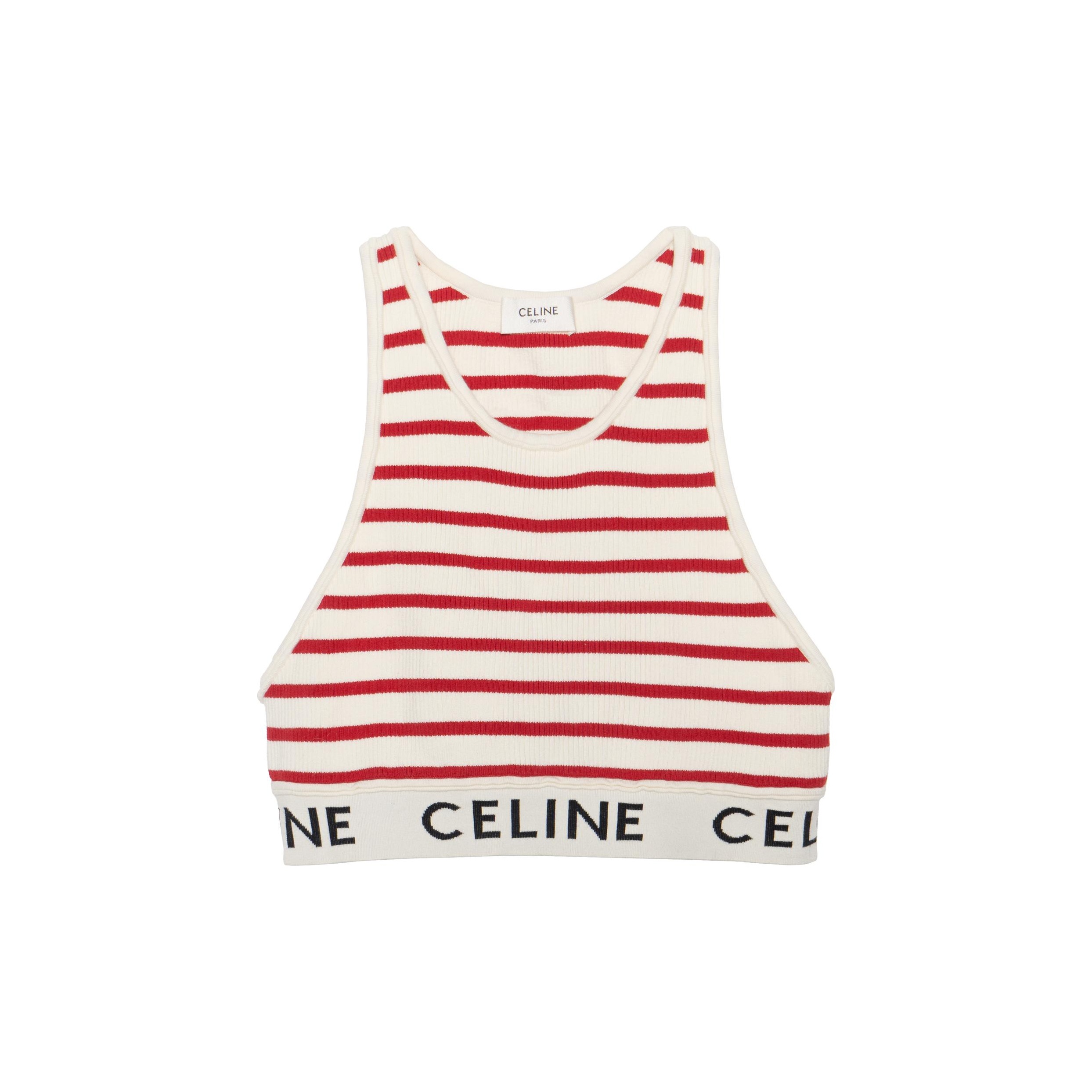 Céline online SPORTS BRA IN ATHLETIC KNIT PINK