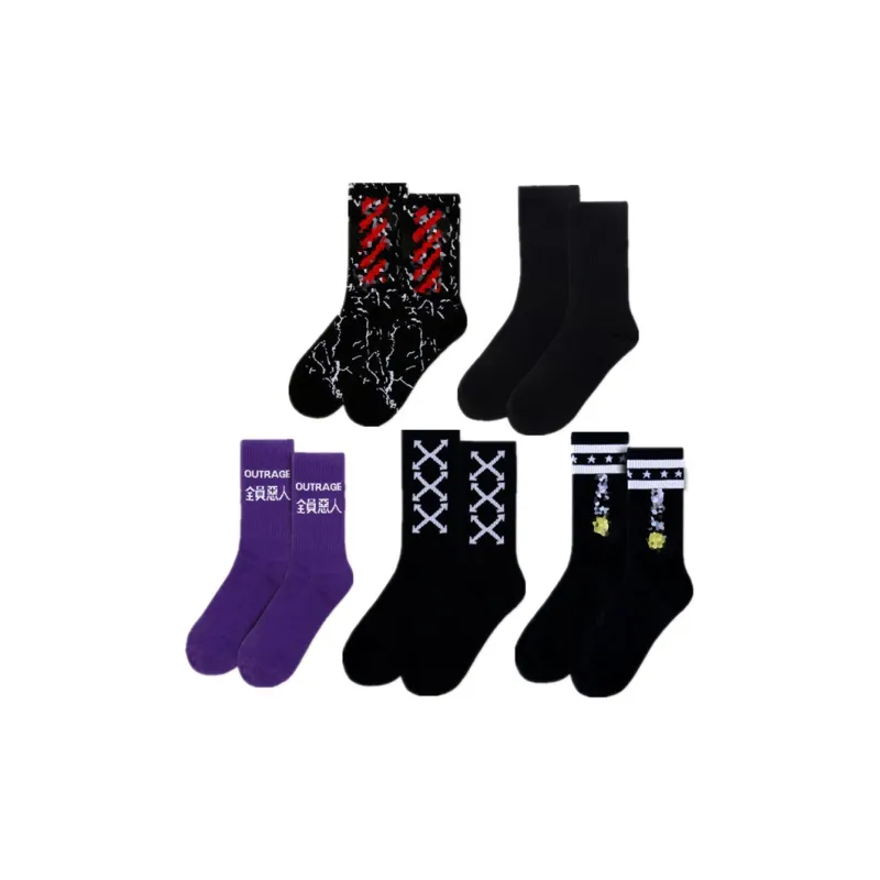 KJ Mid Calf Socks Unisex 5 Pack-13
