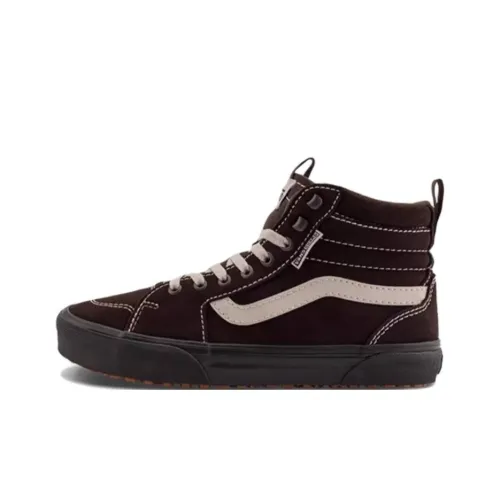 Vans Warm Anti-Slip And Wear-Resistant High-Top Skateboard Shoes Men's Dark Brown